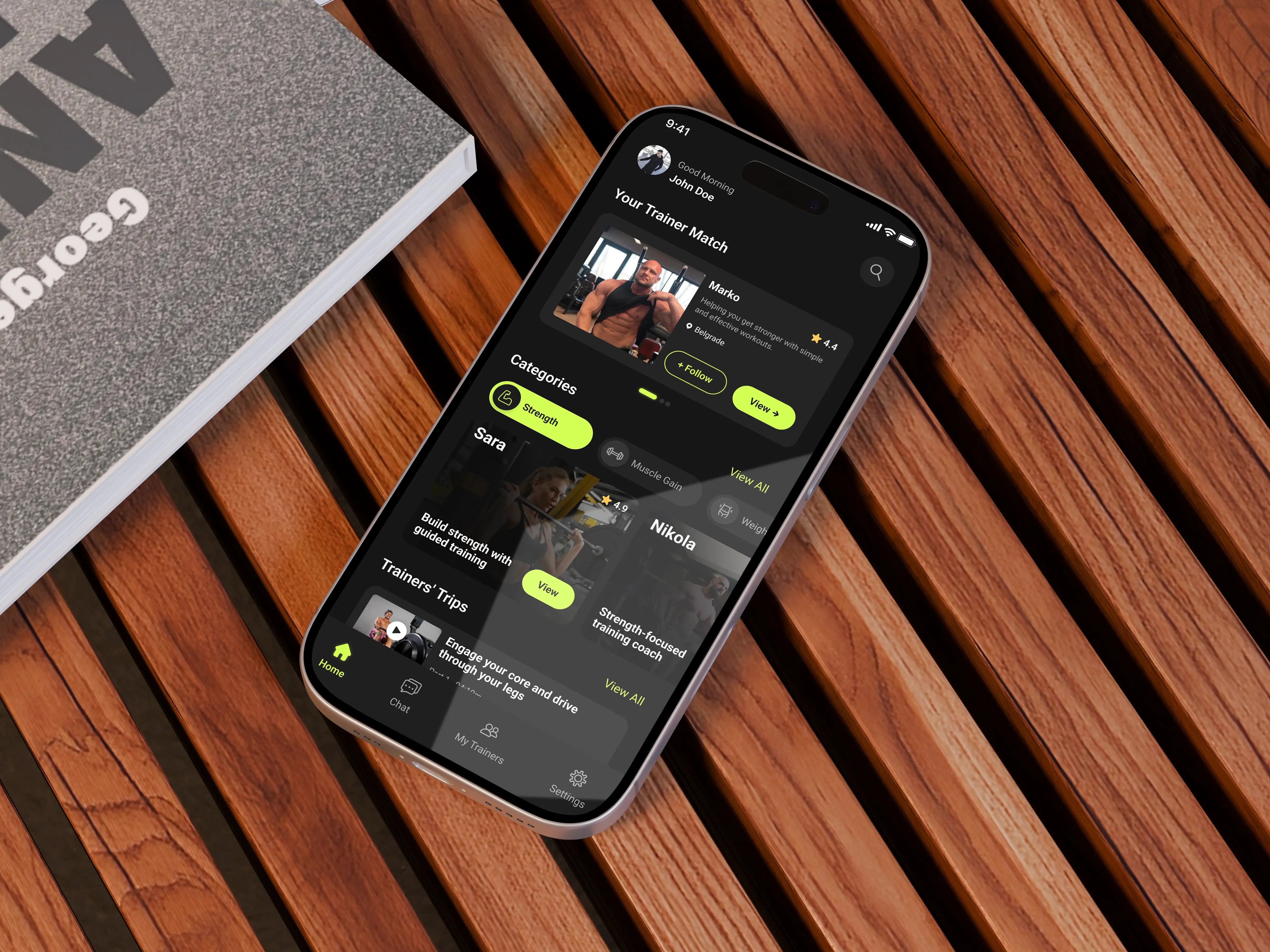 Personal trainer mobile app — presentation 2