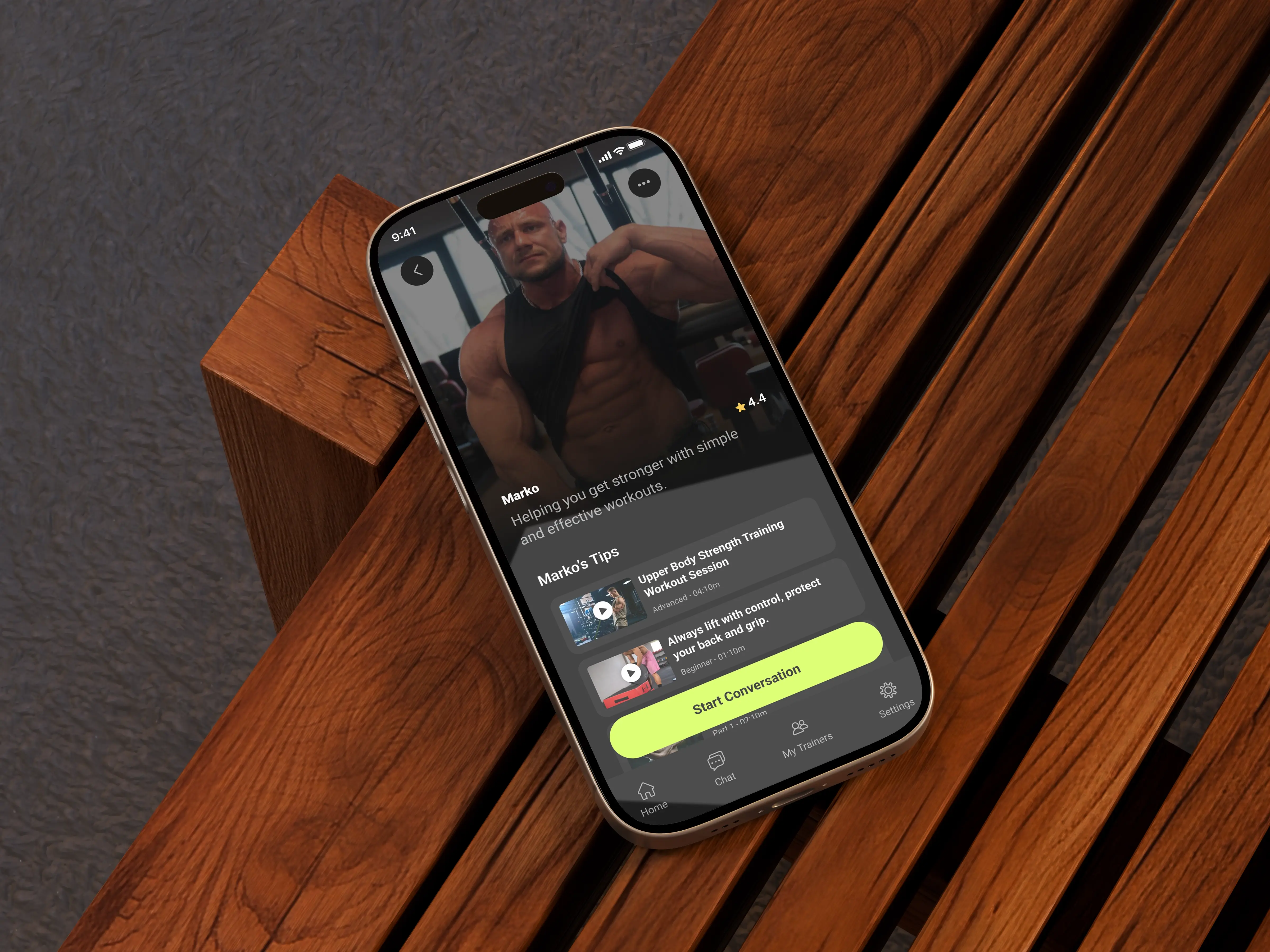 Personal trainer mobile app — presentation 3