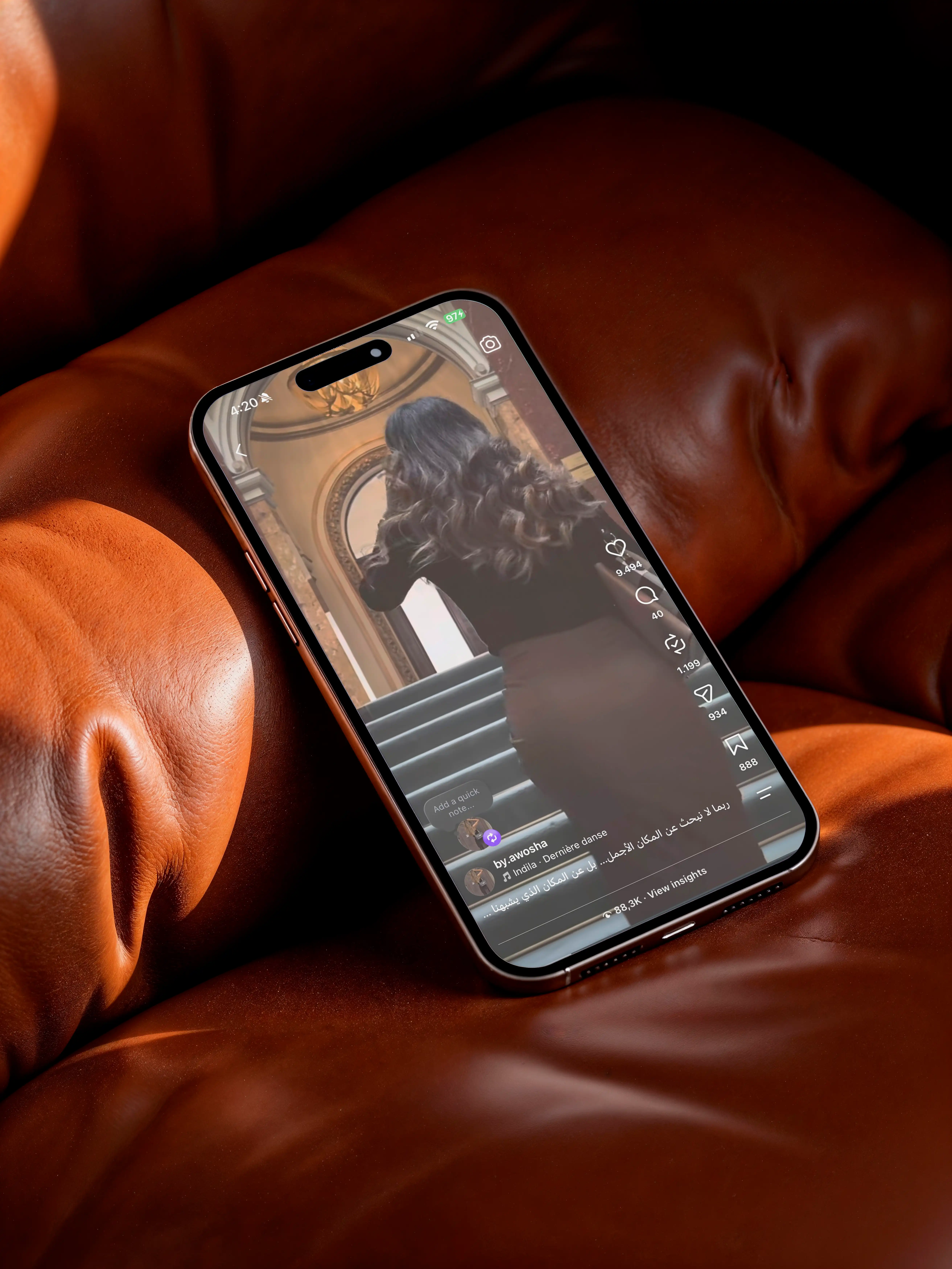 ÉPOQUE reel displayed on a phone